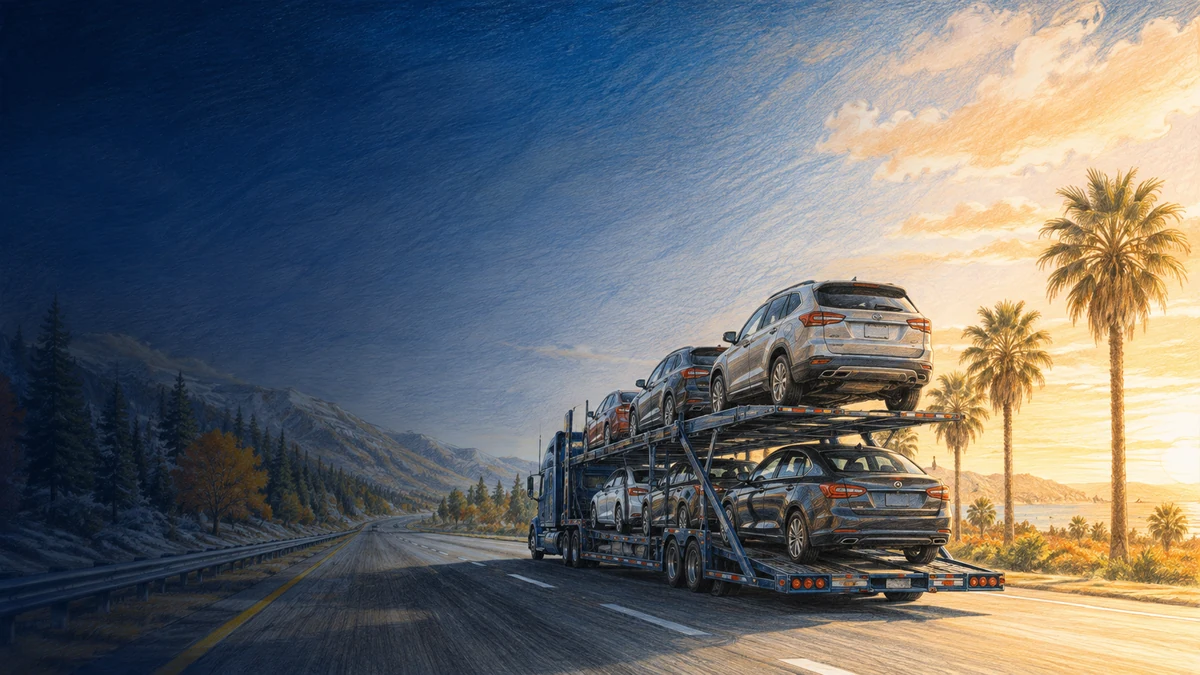 Snowbird Transport vehicle shipping service artwork
