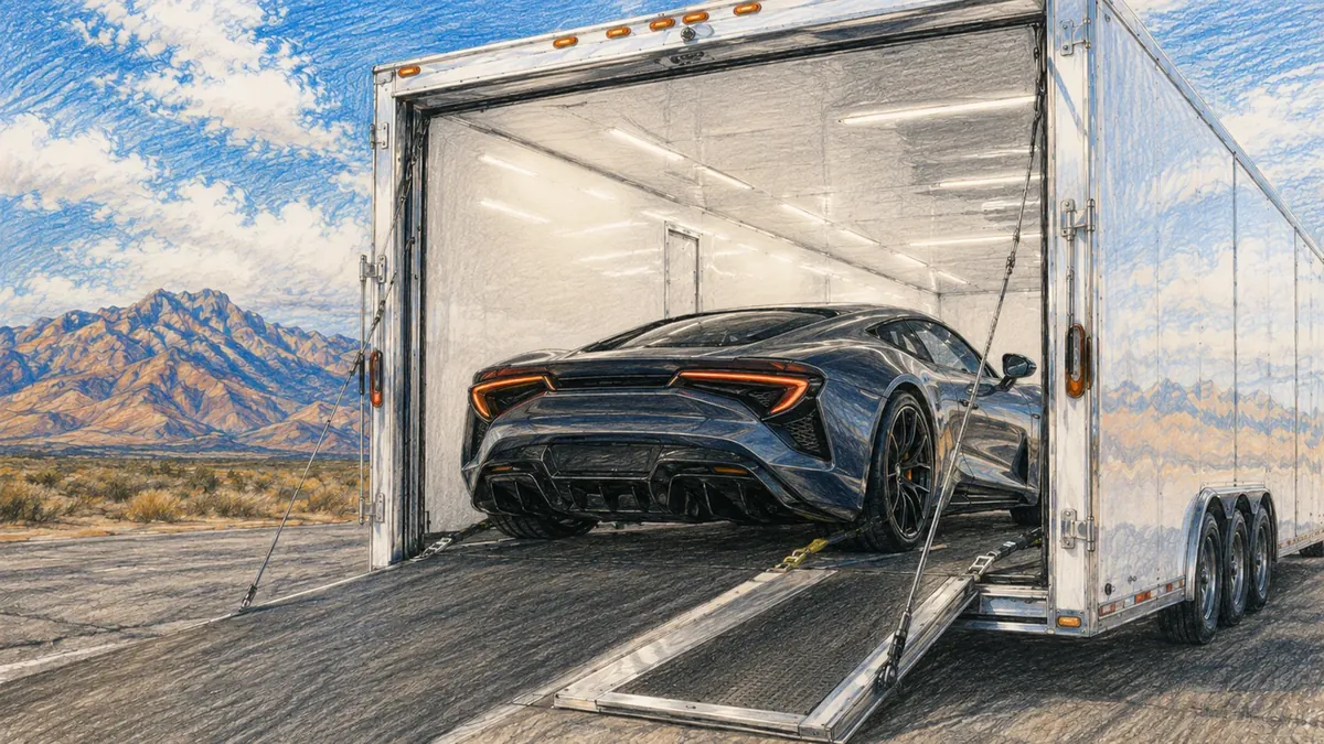 Enclosed Transport vehicle shipping service artwork