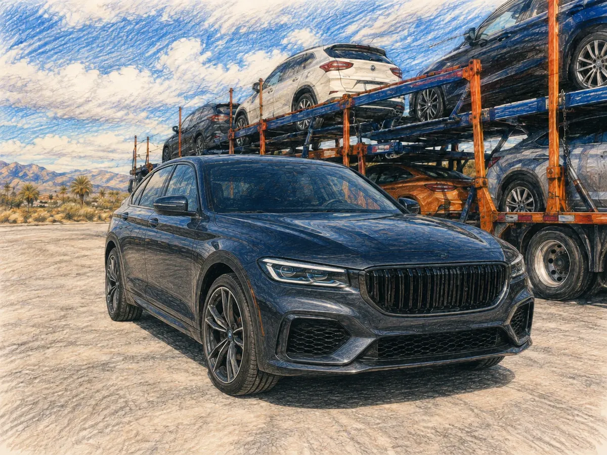 Open Transport vehicle shipping service artwork